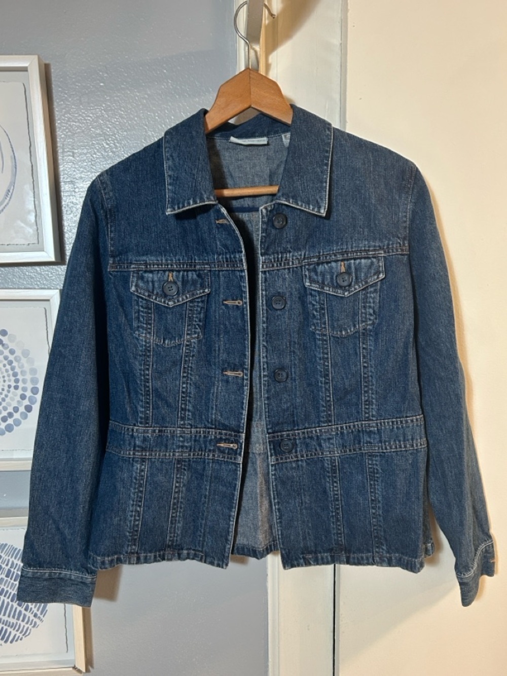Valerie Stevens Dark Blue Jean Jacket Size M